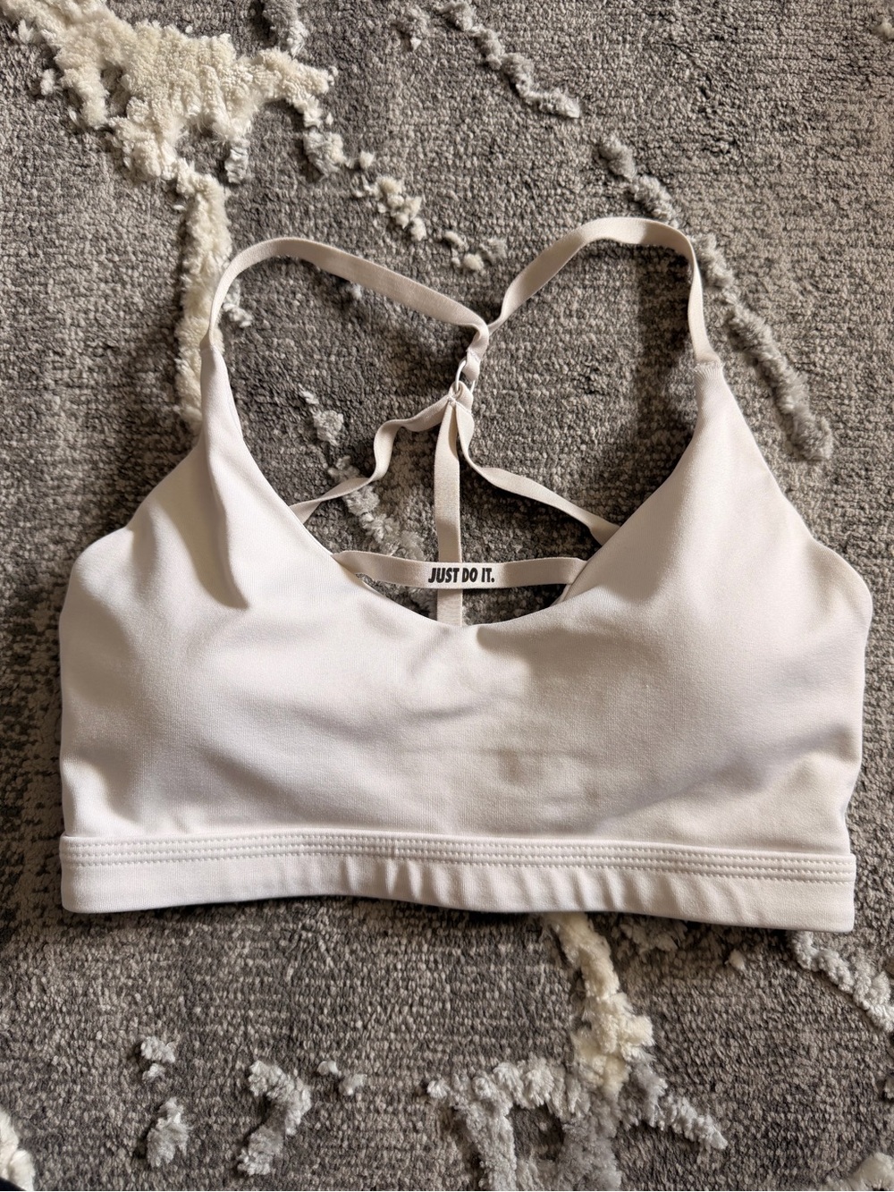 Nike Women's White Strappy Back Sports Bra